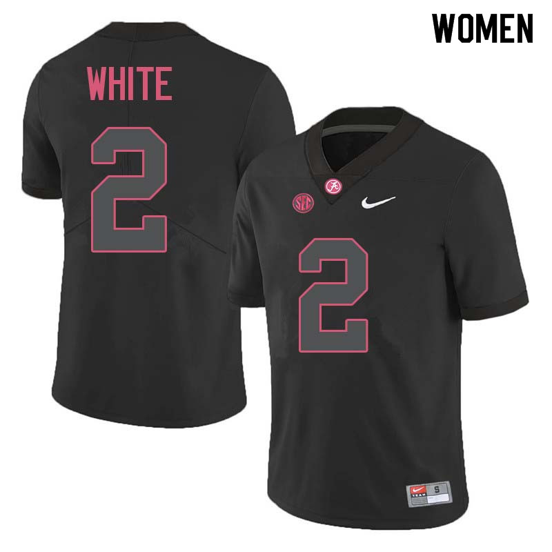 Alabama Crimson Tide Women's DeAndrew White #2 Black NCAA Nike Authentic Stitched College Football Jersey EG16O54RO